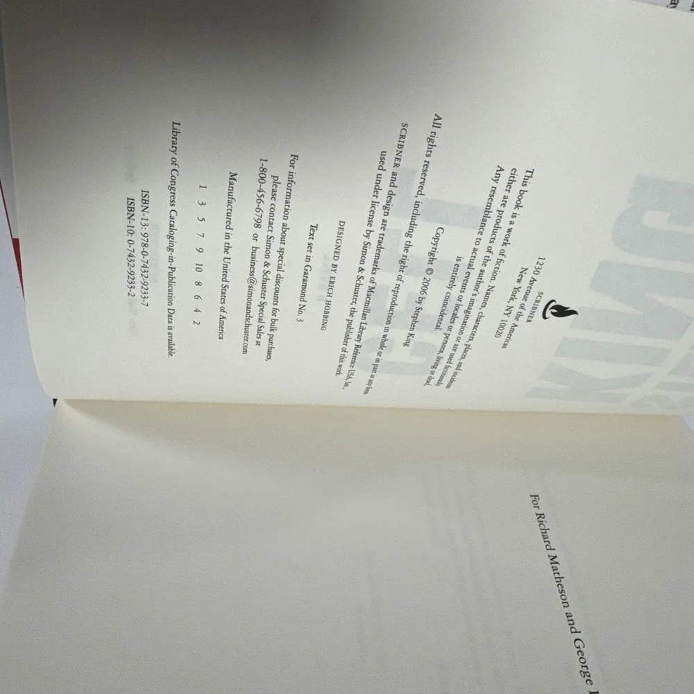 Stephen King Cell 1st‎ First Edition HD with DJ